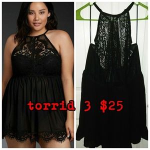 Torrid black babydoll lingerie